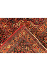Authentic Hand Knotted Antique Qashoun Wool Area Rug 13.7x 9.11 Ft