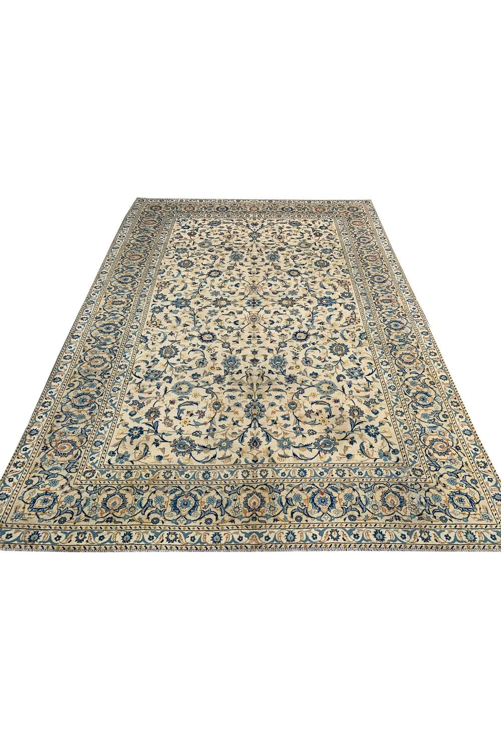 Amazing Hand Knotted Vintage Qashoun Wool Area Rug 13.5 x 9.6 Ft