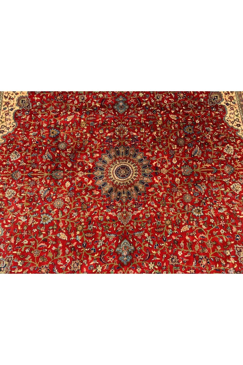 Authentic Hand Knotted Vintage Qashoun Wool Area Rug 9 x 8 Ft
