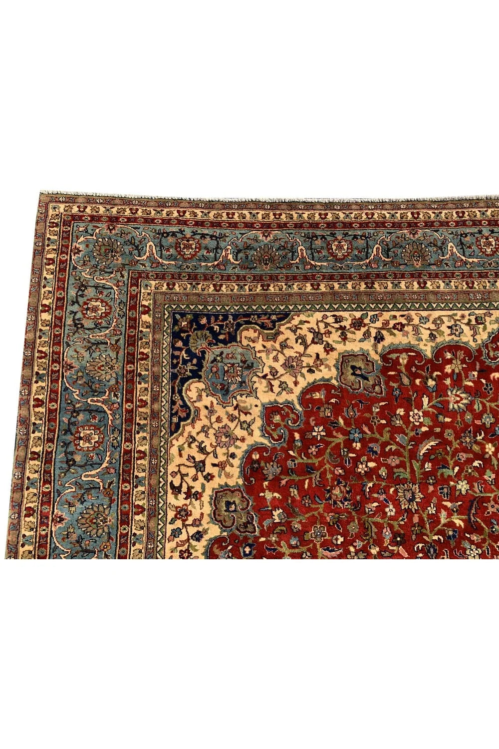 Authentic Hand Knotted Vintage Qashoun Wool Area Rug 9 x 8 Ft