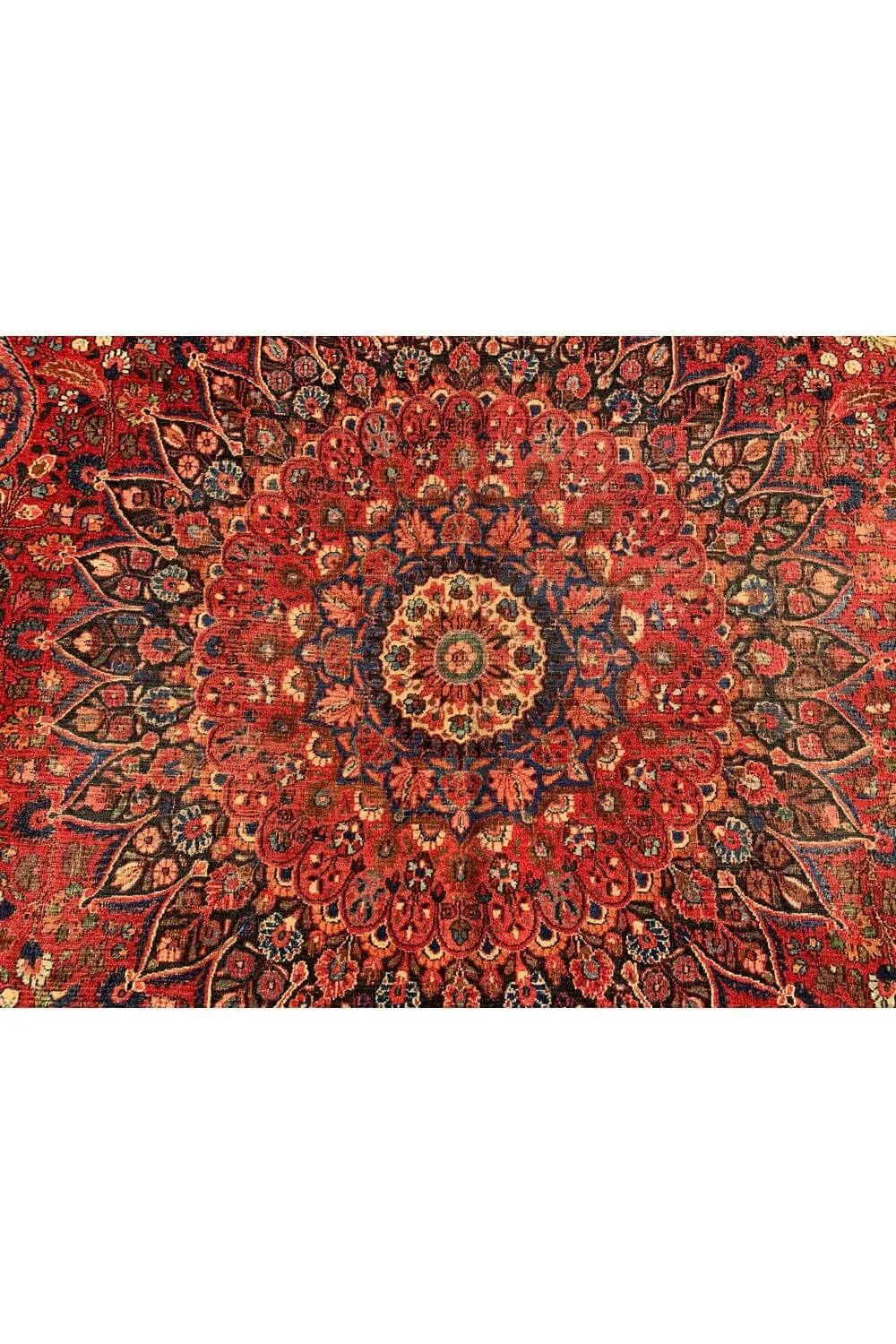 Authentic Hand Knotted Antique Qashoun Wool Area Rug 13.7x 9.11 Ft