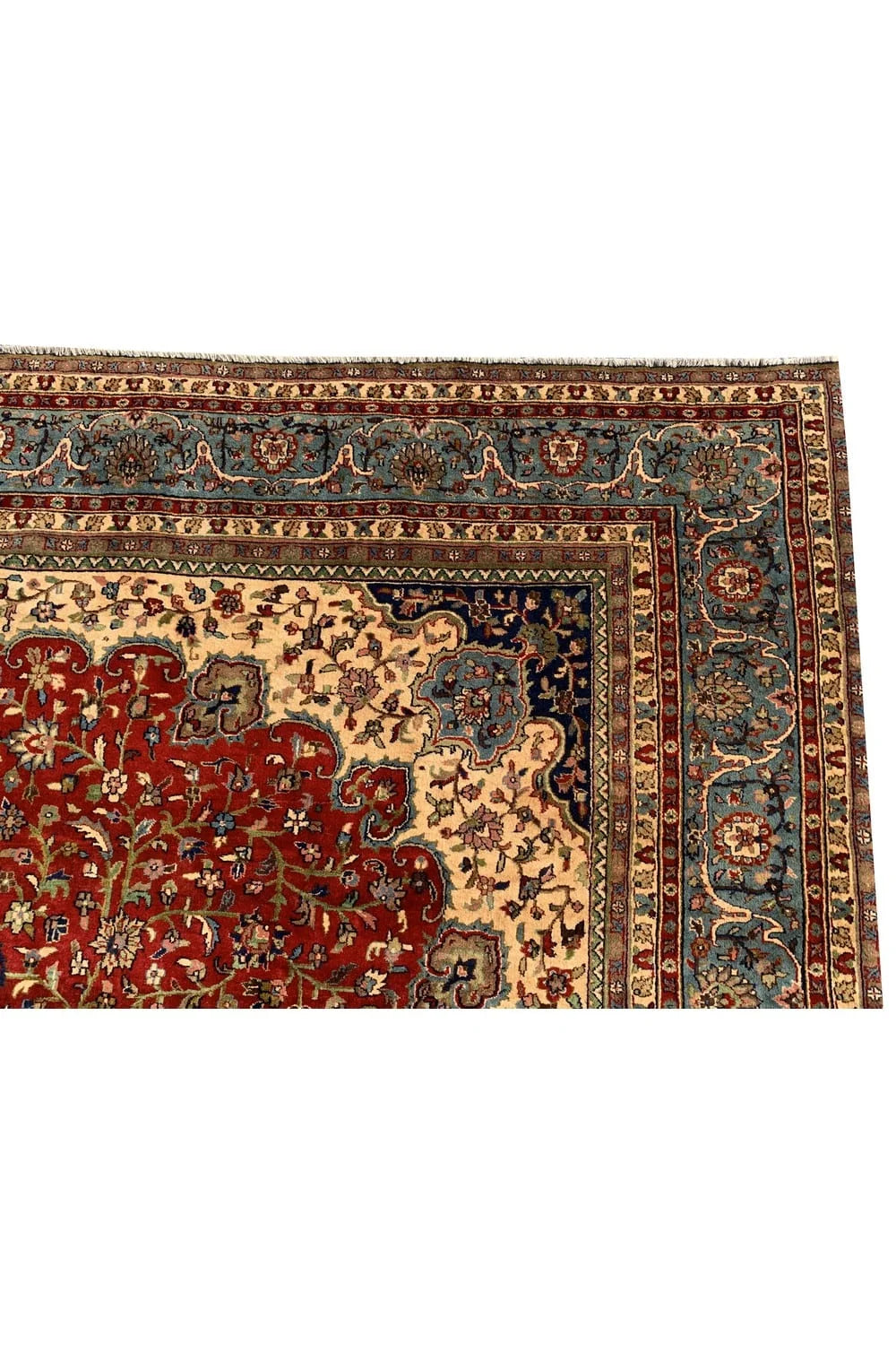 Authentic Hand Knotted Vintage Qashoun Wool Area Rug 9 x 8 Ft