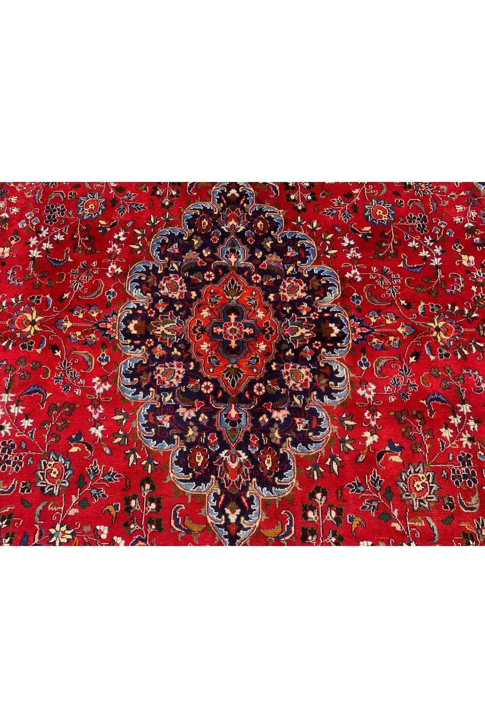 Authentic Hand Knotted Vintage Qashoun Wool Area Rug 12.8 x 9.4 Ft