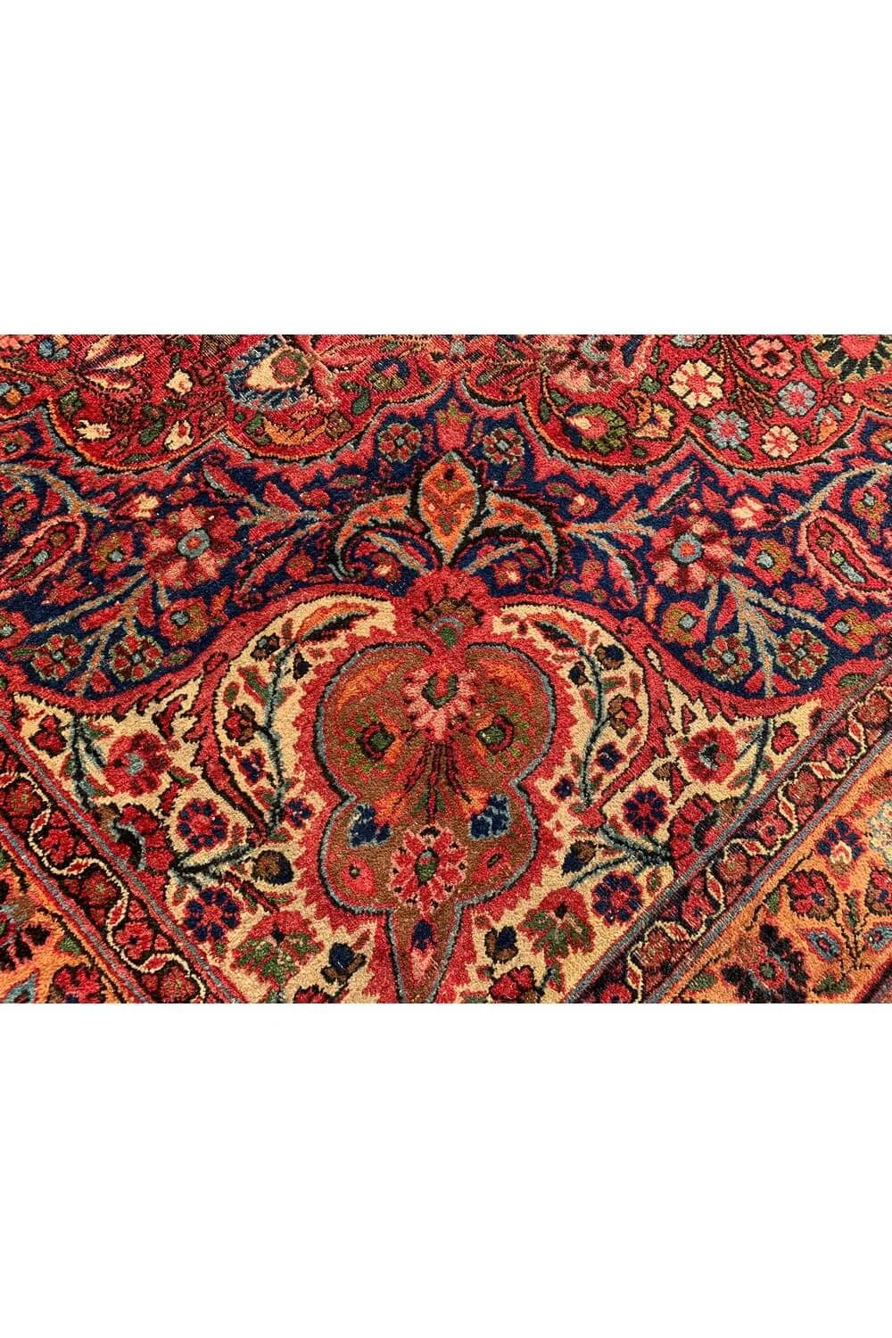 Authentic Hand Knotted Antique Qashoun Wool Area Rug 13.7x 9.11 Ft