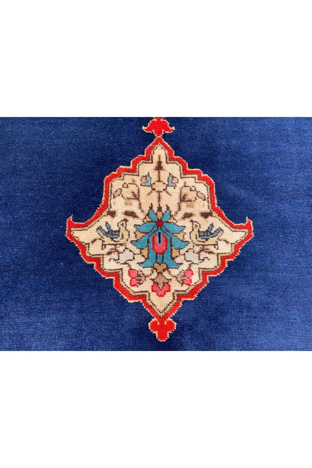 Authentic Hand Knotted Vintage Qirmoun Pictorial Wool Area Rug 11.7 x 8.2 Ft