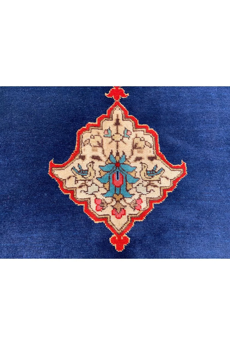 Authentic Hand Knotted Vintage Qirmoun Pictorial Wool Area Rug 11.7 x 8.2 Ft