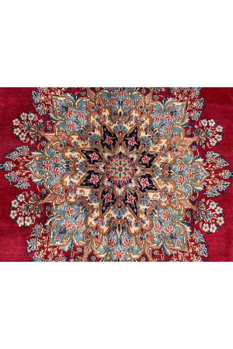 Authentic Hand Knotted Vintage Qirmoun Wool Area Rug 13.6 x 9.8 Ft