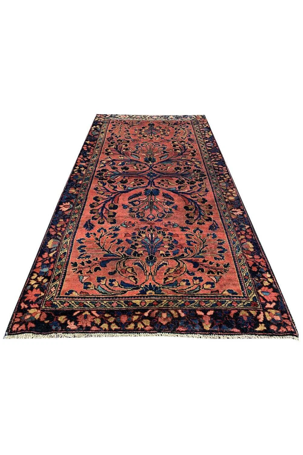 Amazing Hand Knotted Vintage Saroukh Wool Area Rug 6.3 x 3.4 Ft