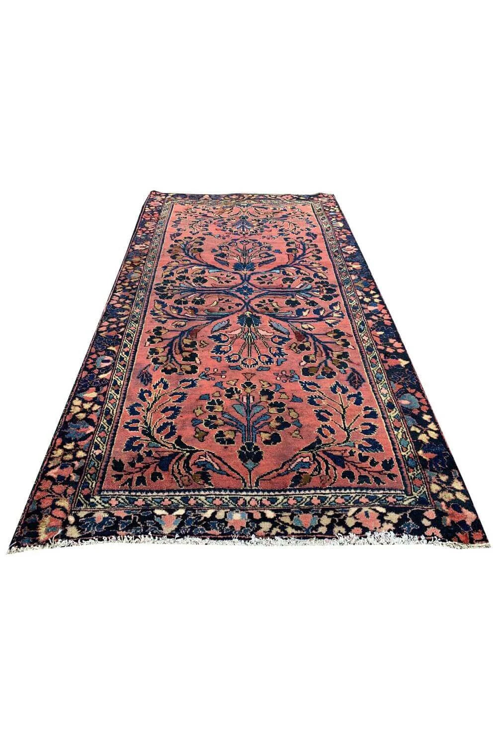 Amazing Hand Knotted Vintage Saroukh Wool Area Rug 6.3 x 3.4 Ft