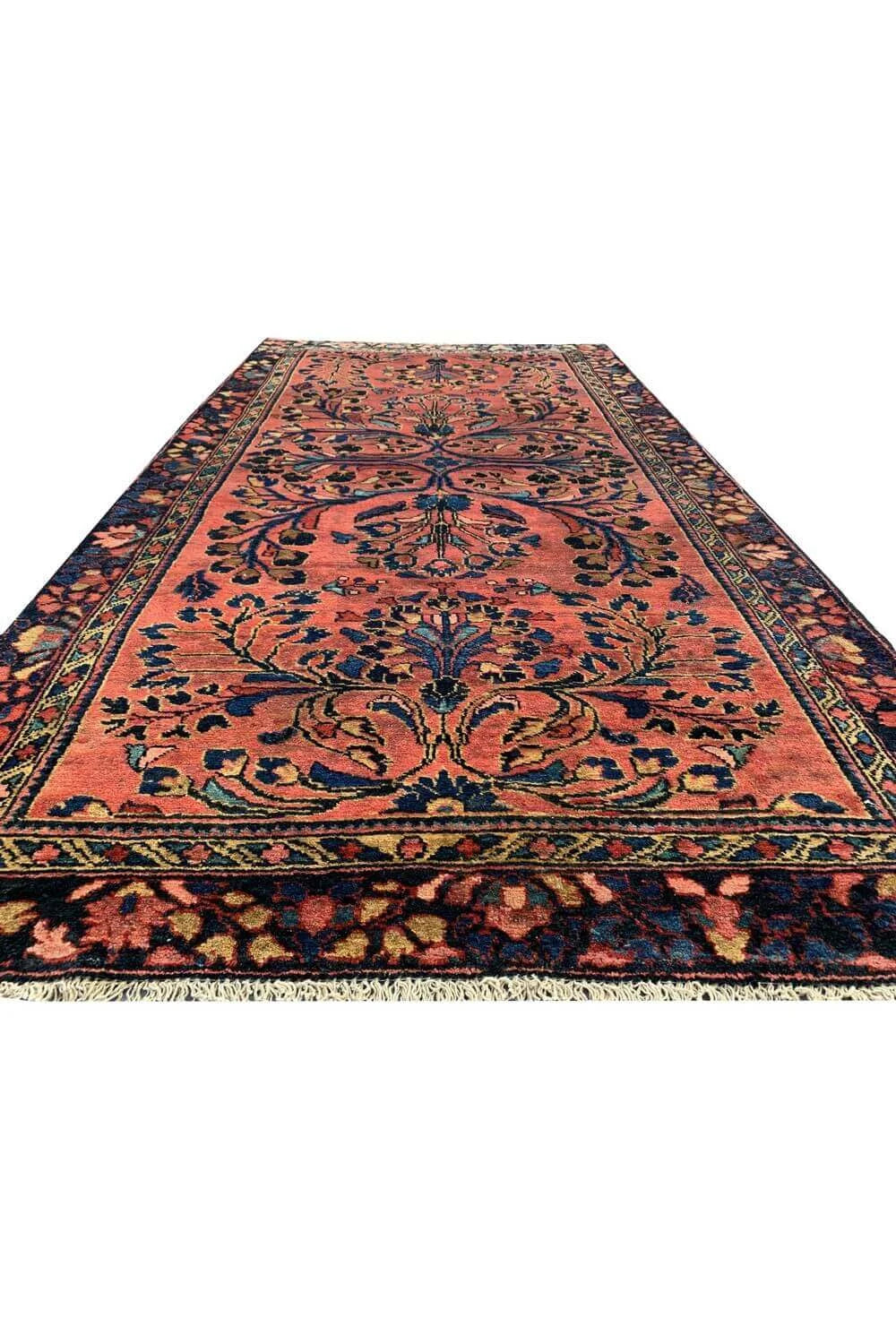 Amazing Hand Knotted Vintage Saroukh Wool Area Rug 6.3 x 3.4 Ft