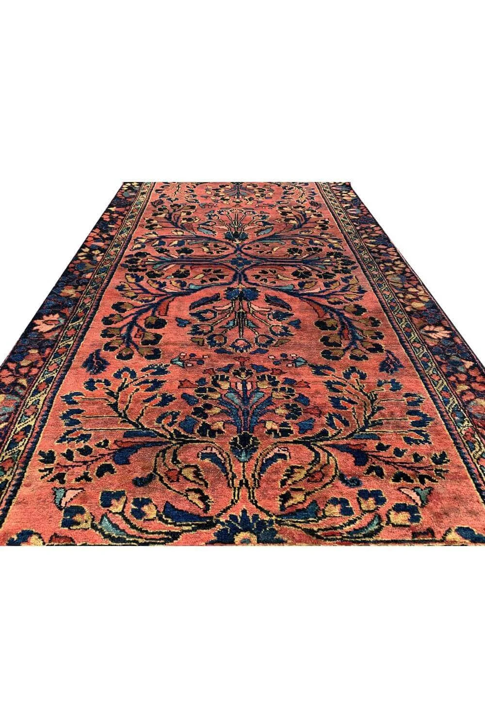 Amazing Hand Knotted Vintage Saroukh Wool Area Rug 6.3 x 3.4 Ft