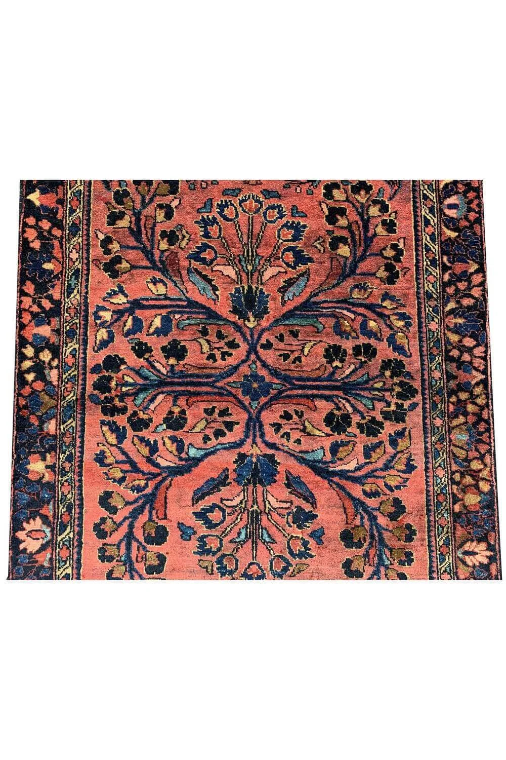 Amazing Hand Knotted Vintage Saroukh Wool Area Rug 6.3 x 3.4 Ft