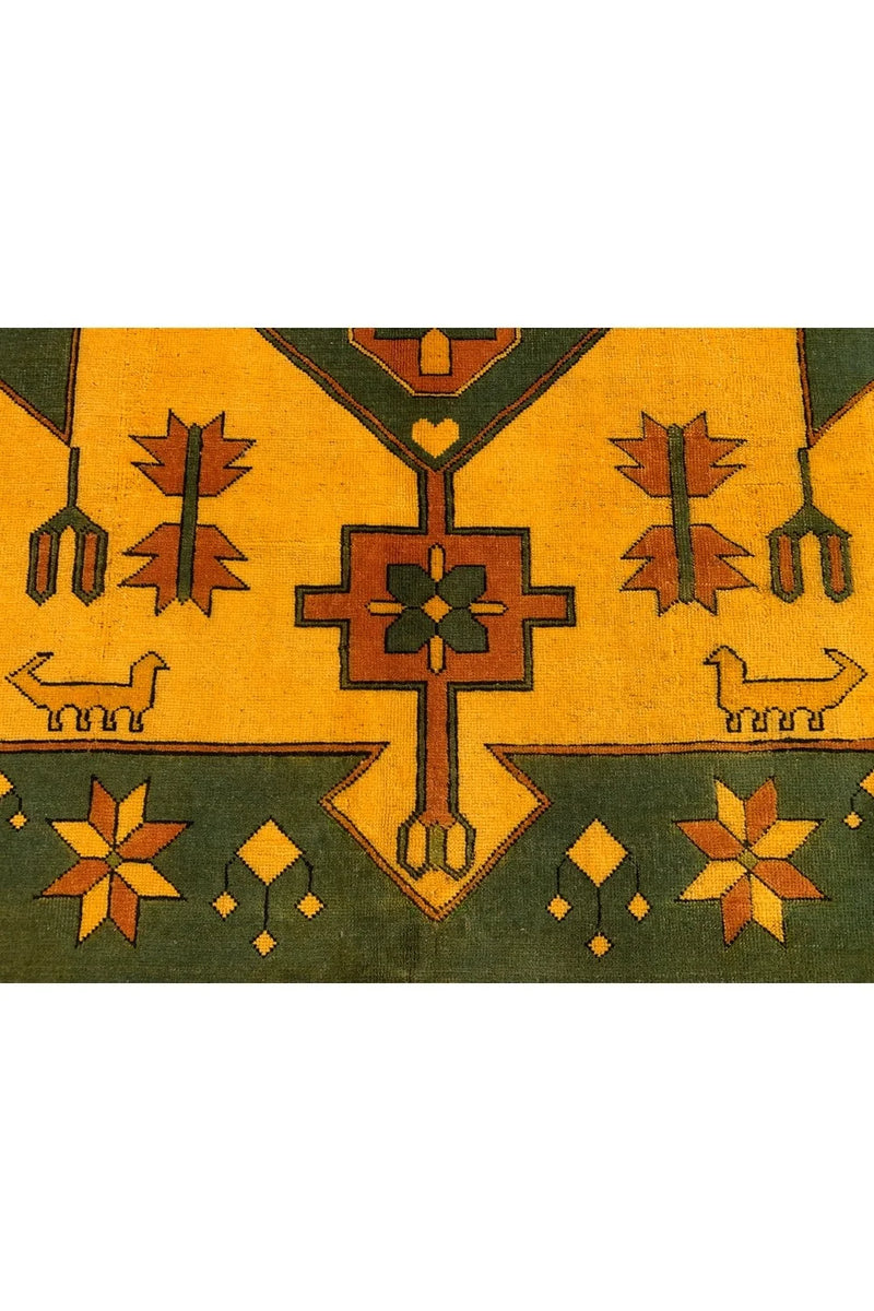 Authentic Hand Knotted Vintage Tabreez Pictorial Wool Area Rug 11 x 8 Ft