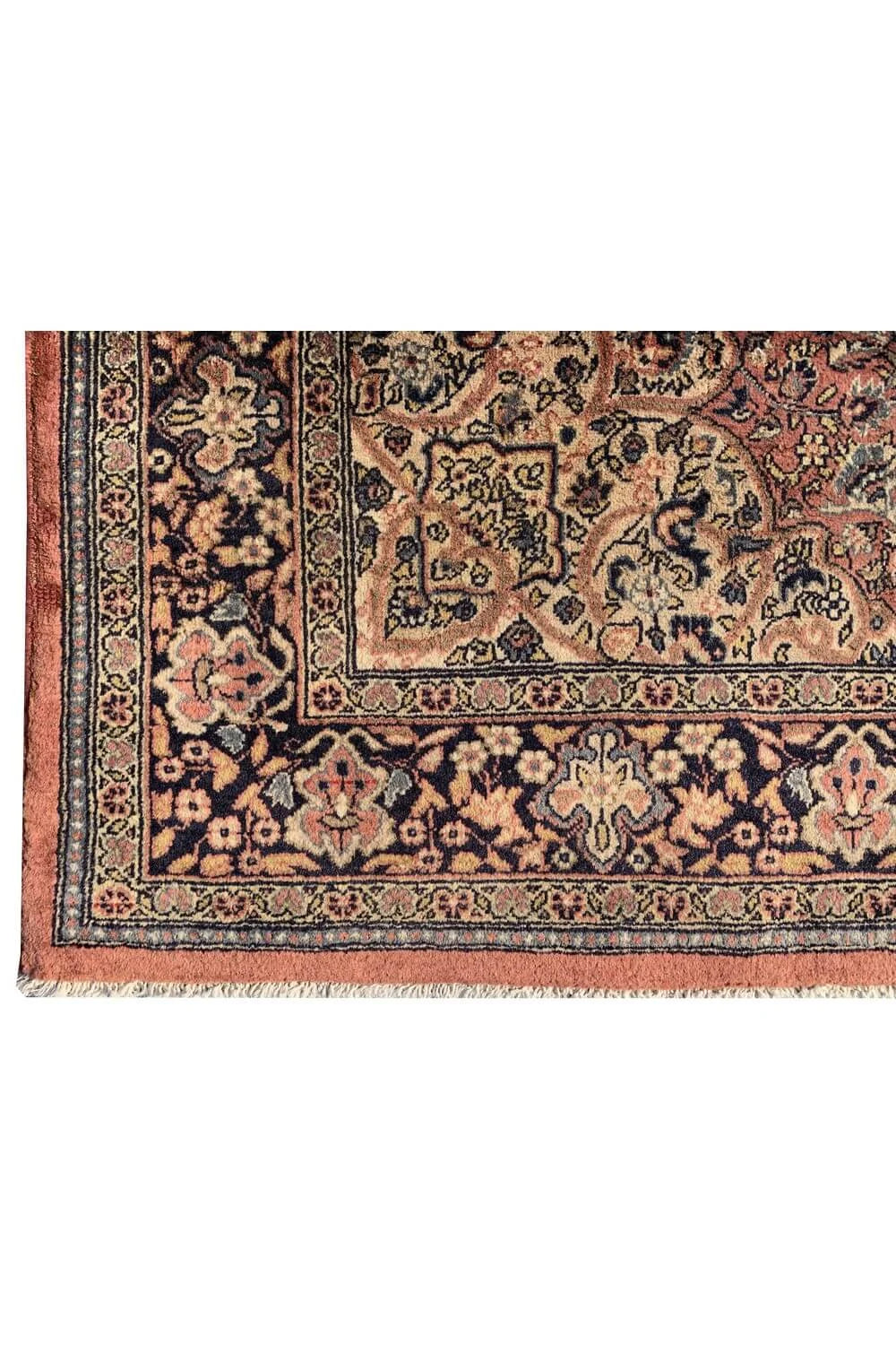 Amazing Hand Knotted Vintage Tabreez Wool Area Rug 6.3 x 4.1 Ft