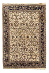 Authentic Hand Knotted Vintage Tabreez Wool Area Rug 12.1 x 7.11 Ft