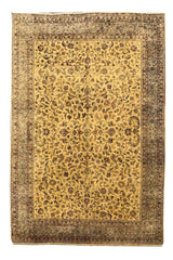Authentic Hand Knotted Vintage Tabreez Wool Area Rug 12.11 x 9.9 Ft