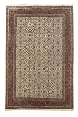 Authentic Hand Knotted Vintage Tabreez Wool Area Rug 12.11 x 9.10 Ft