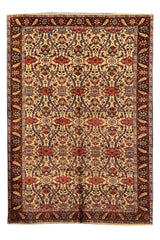 Authentic Hand Knotted Vintage Tabreez Wool Area Rug 12.6 x 7.10 Ft