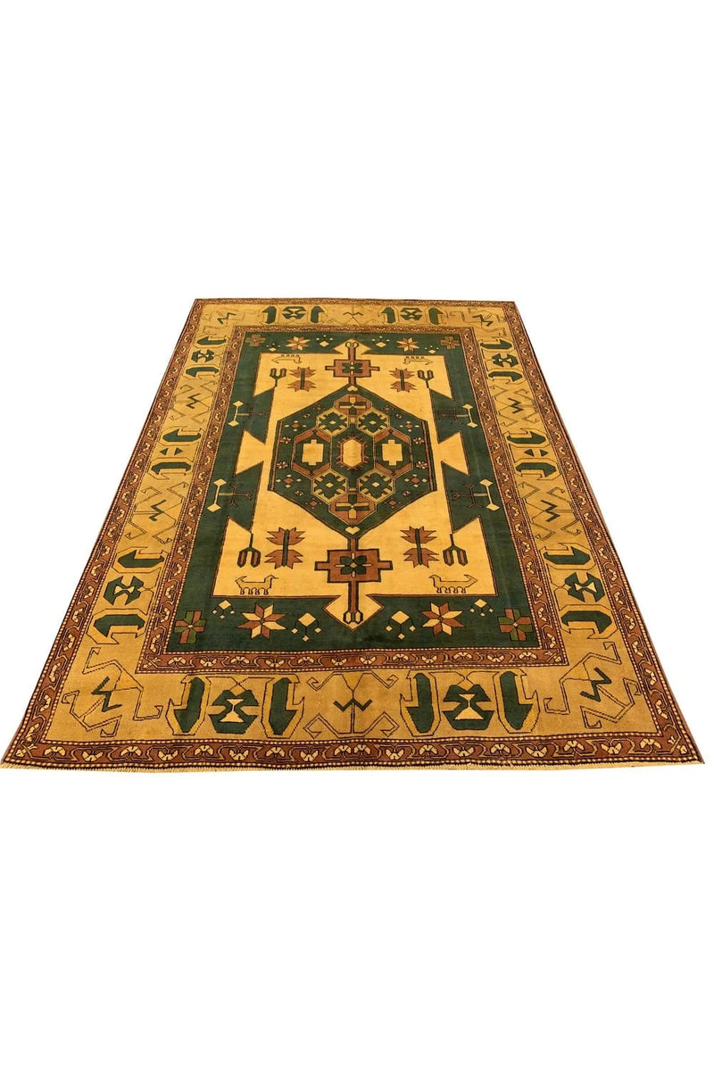 Authentic Hand Knotted Vintage Tabreez Pictorial Wool Area Rug 11 x 8 Ft