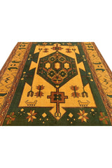 Authentic Hand Knotted Vintage Tabreez Pictorial Wool Area Rug 11 x 8 Ft