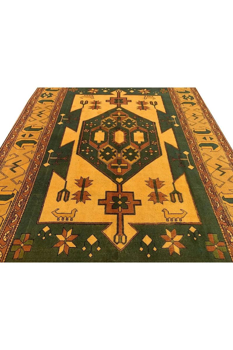 Authentic Hand Knotted Vintage Tabreez Pictorial Wool Area Rug 11 x 8 Ft