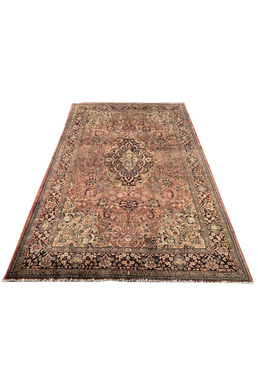 Amazing Hand Knotted Vintage Tabreez Wool Area Rug 6.3 x 4.1 Ft