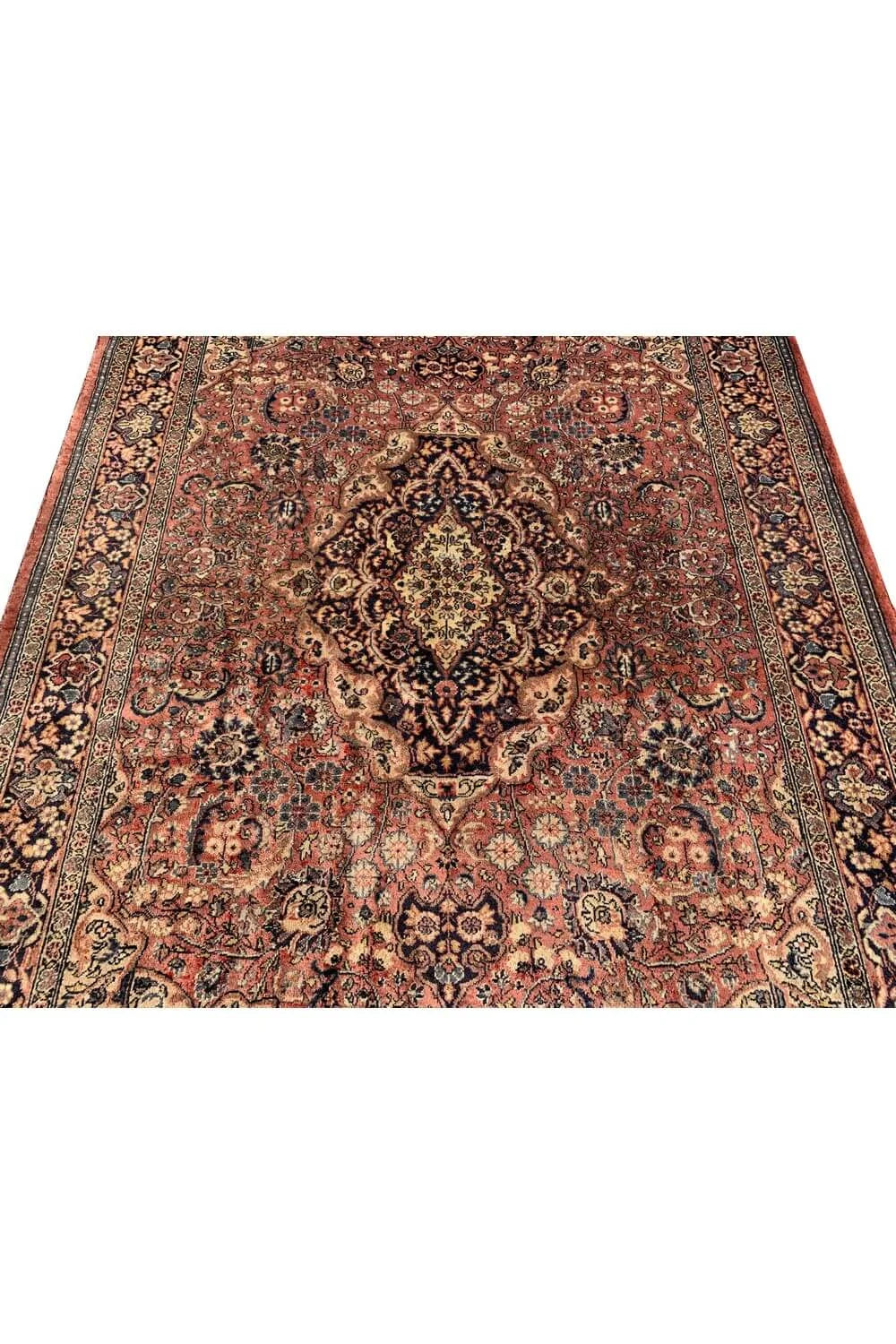 Amazing Hand Knotted Vintage Tabreez Wool Area Rug 6.3 x 4.1 Ft