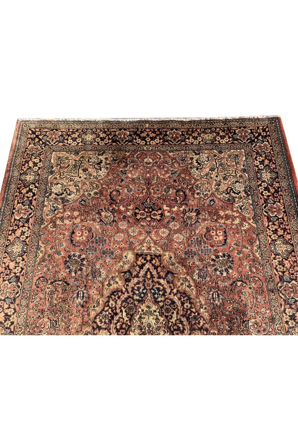 Amazing Hand Knotted Vintage Tabreez Wool Area Rug 6.3 x 4.1 Ft