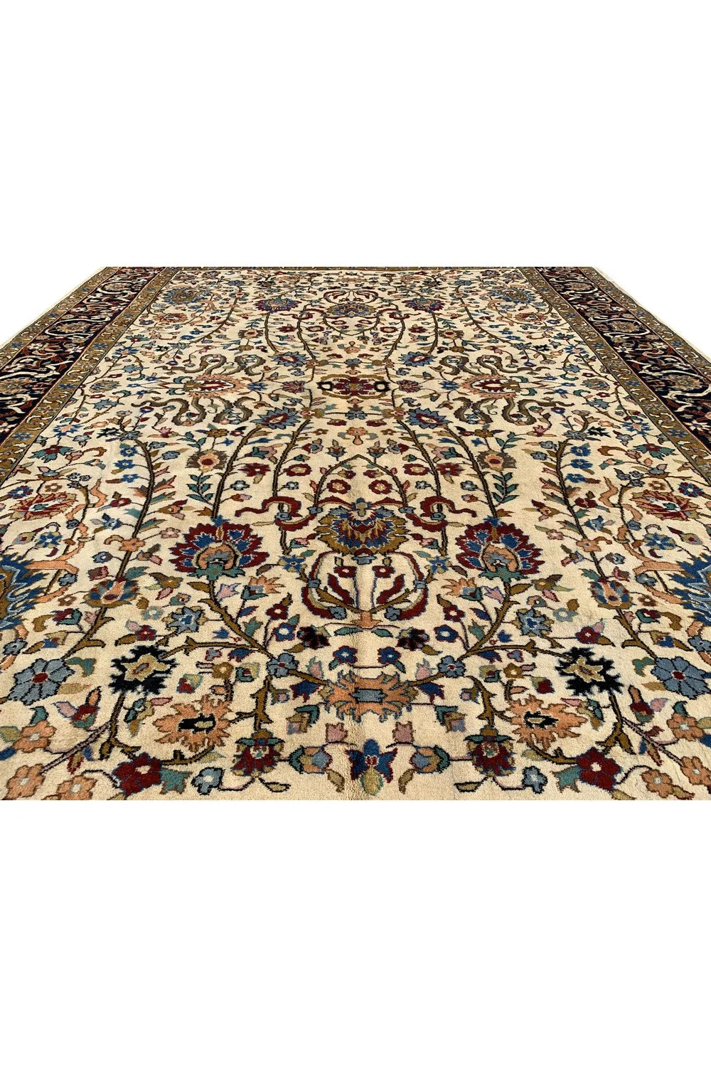 Amazing Hand Knotted Vintage Tabreez Wool Area Rug 11.0 x 8.2 Ft
