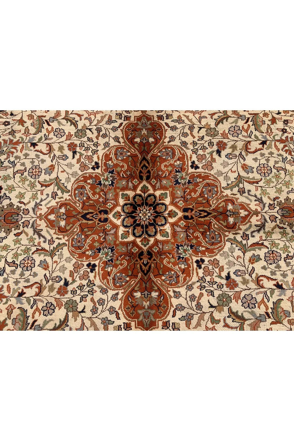 Amazing Hand Knotted Vintage Tribal Tabreez Wool Area Rug 11.0 x 8.0 Ft