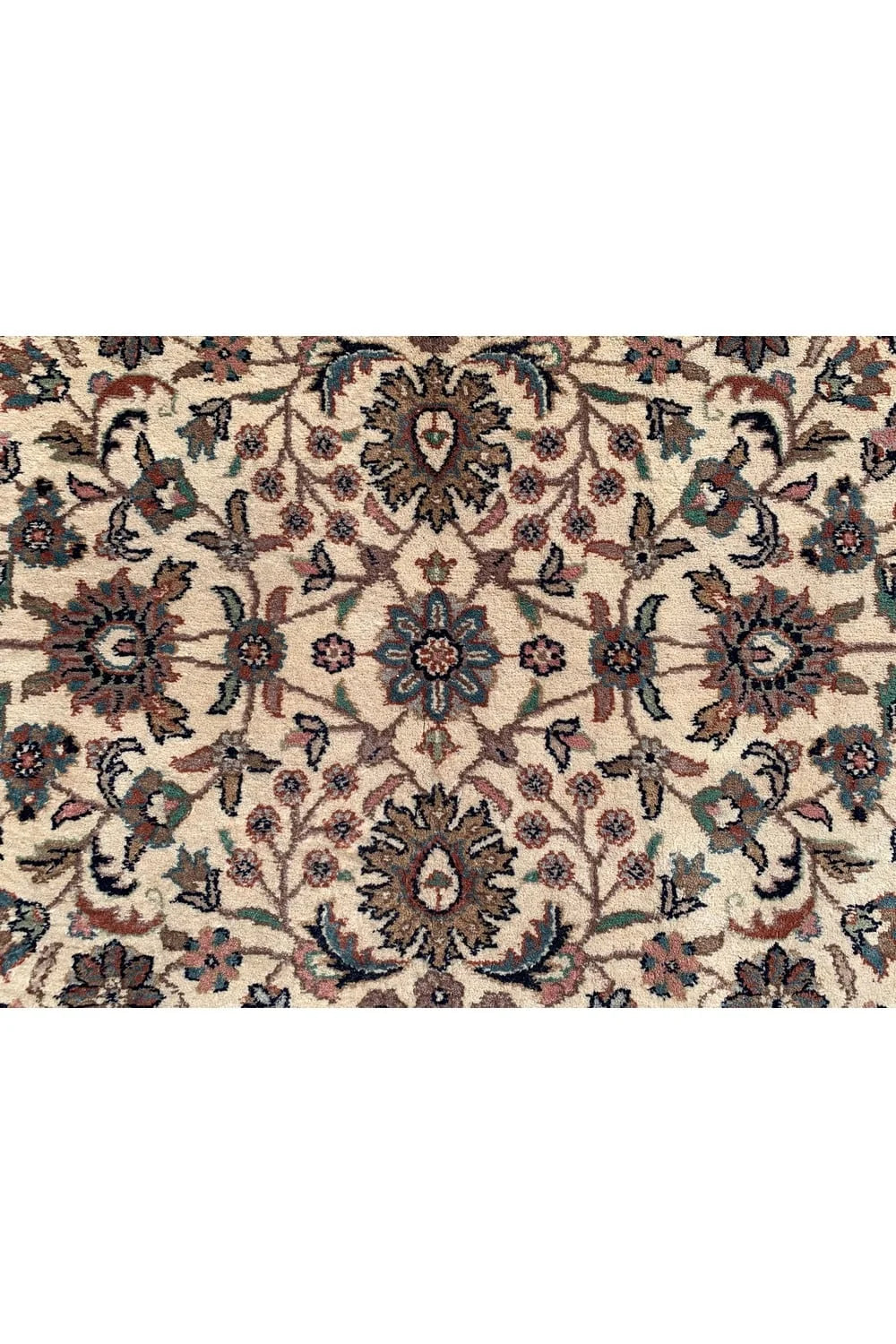 Authentic Hand Knotted Vintage Tabreez Wool Area Rug 12.11 x 9.10 Ft