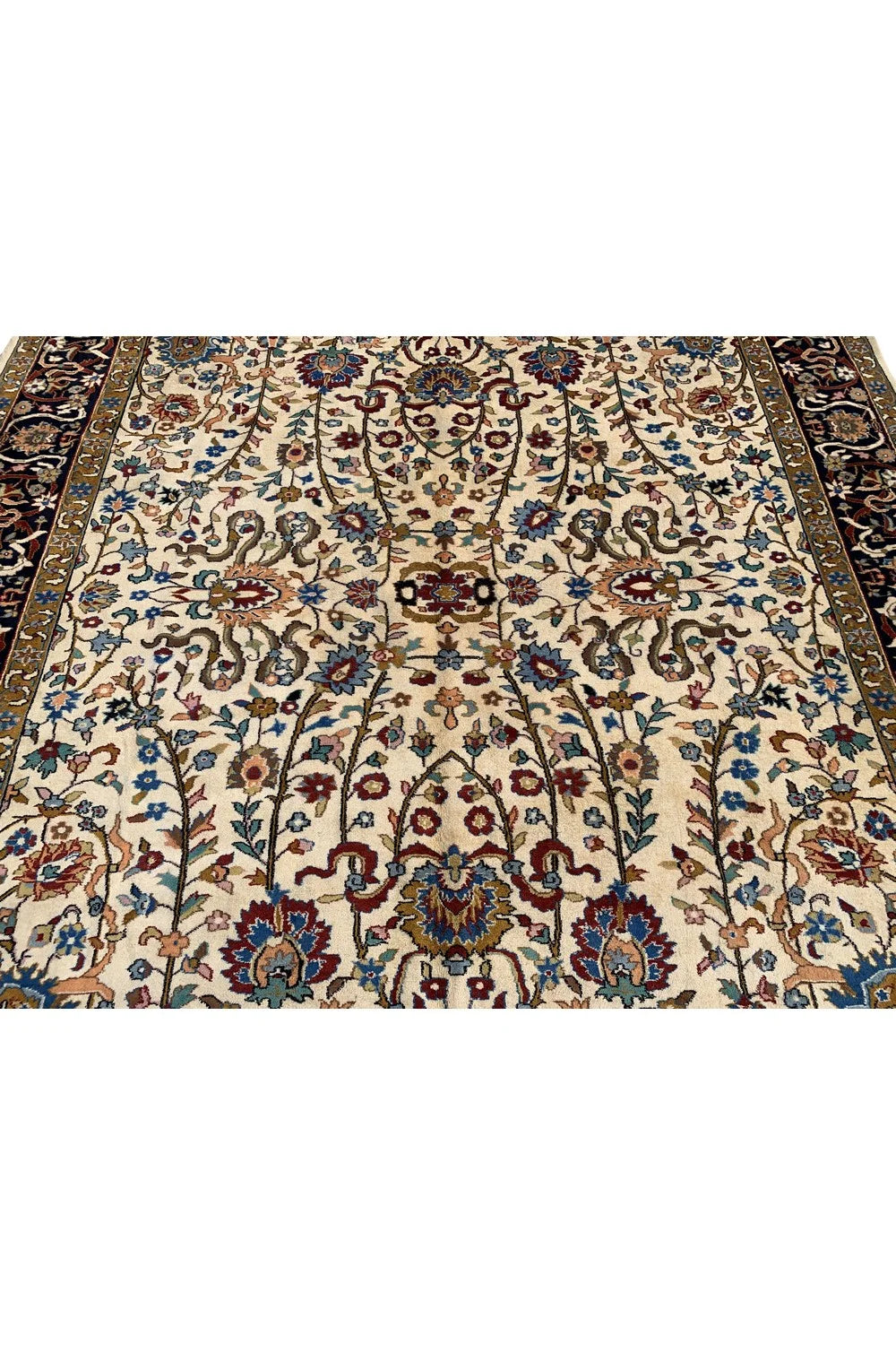 Amazing Hand Knotted Vintage Tabreez Wool Area Rug 11.0 x 8.2 Ft