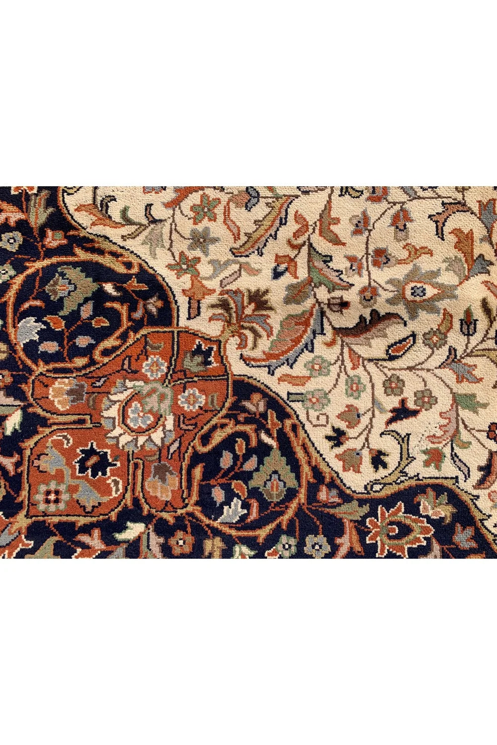 Amazing Hand Knotted Vintage Tribal Tabreez Wool Area Rug 11.0 x 8.0 Ft