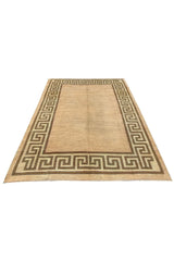 Authentic Hand Knotted Vintage Tibet Wool Area Rug 11.3 x 8.3 Ft