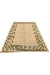 Authentic Hand Knotted Vintage Tibet Wool Area Rug 11.3 x 8.3 Ft
