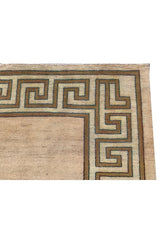 Authentic Hand Knotted Vintage Tibet Wool Area Rug 11.3 x 8.3 Ft