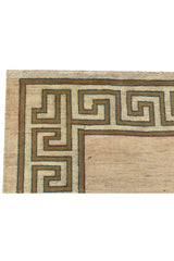 Authentic Hand Knotted Vintage Tibet Wool Area Rug 11.3 x 8.3 Ft