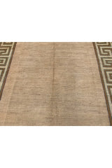 Authentic Hand Knotted Vintage Tibet Wool Area Rug 11.3 x 8.3 Ft