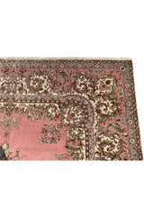 Authentic Hand Knotted Vintage Turkish Wool Area Rug 9.11 x 8.3 Ft