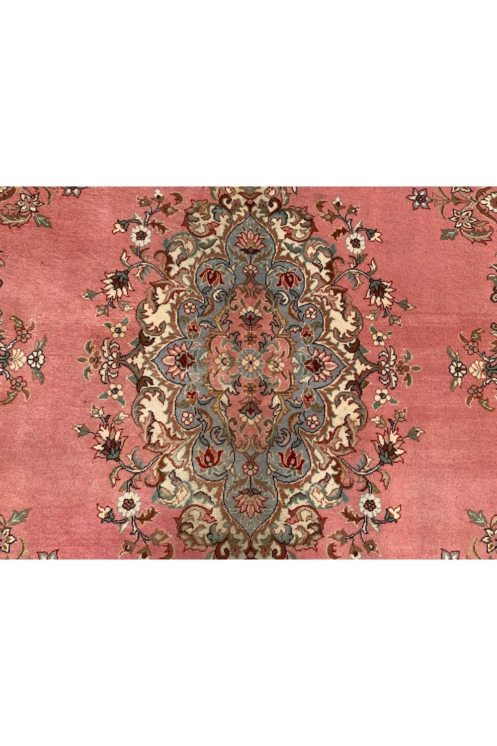 Authentic Hand Knotted Vintage Turkish Wool Area Rug 9.11 x 8.3 Ft