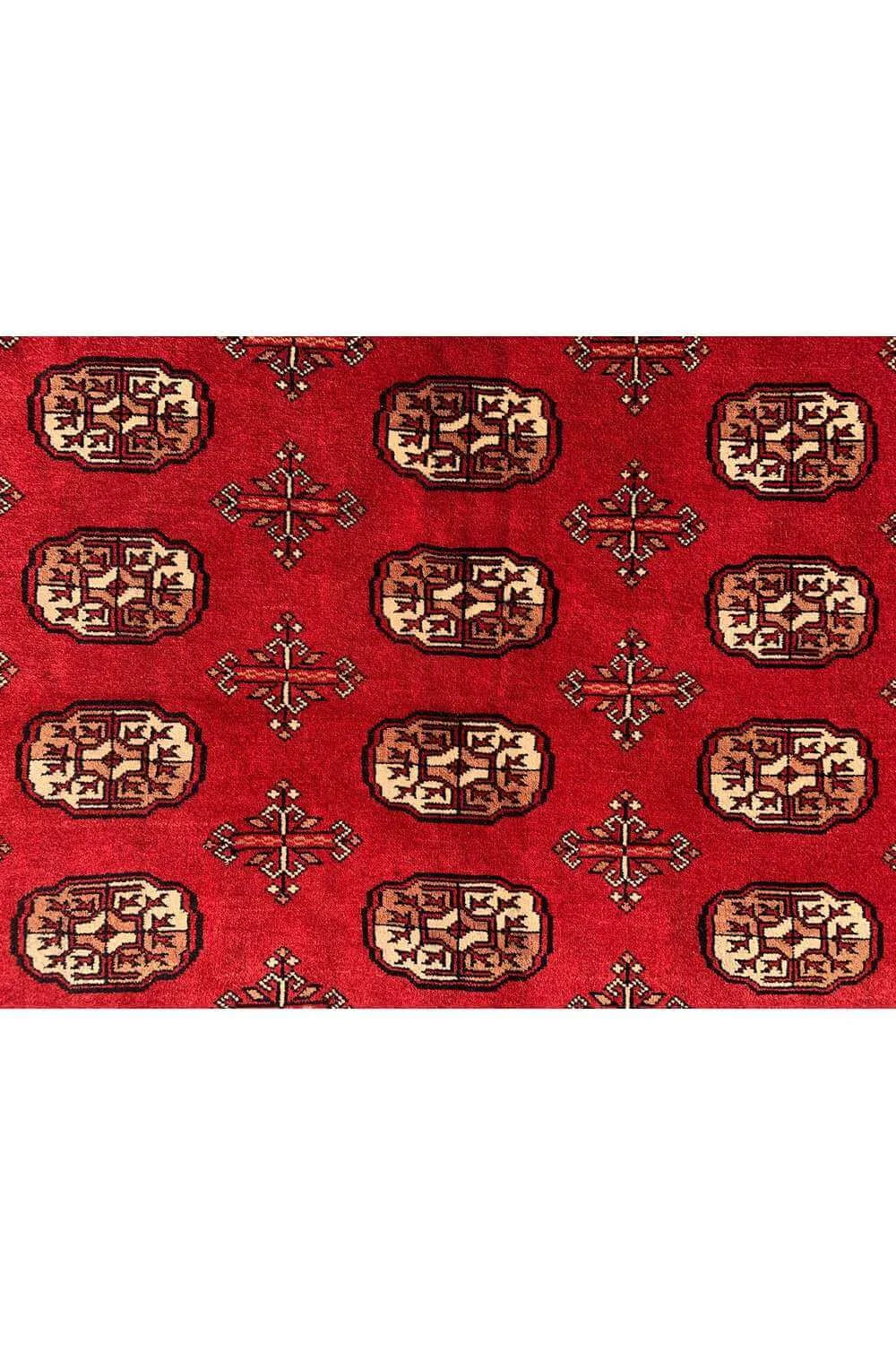 Amazing Hand Knotted Vintage Afghan Turkmen Sara Wool Area Rug 10.7 x 8.2 Ft