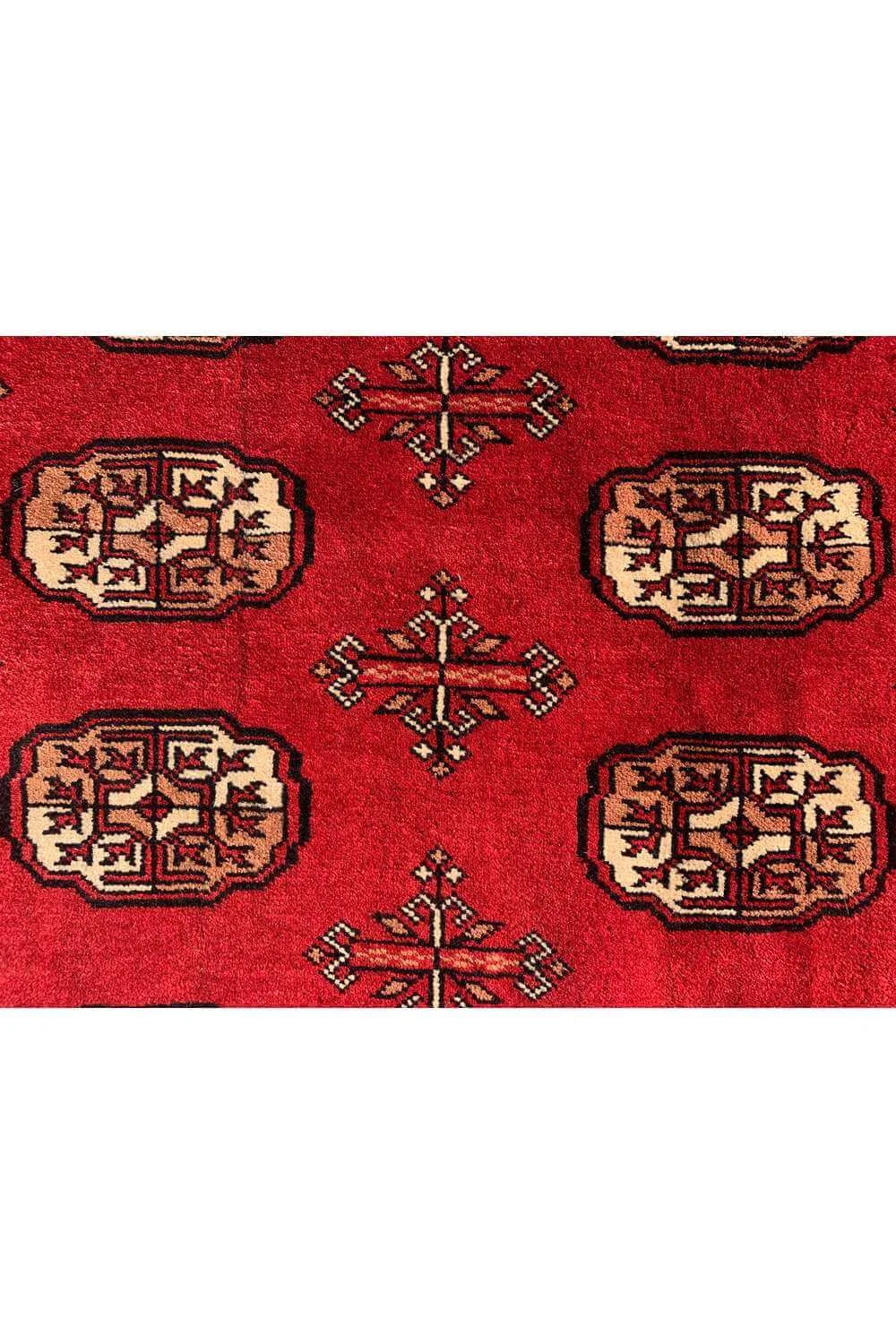 Amazing Hand Knotted Vintage Afghan Turkmen Sara Wool Area Rug 10.7 x 8.2 Ft