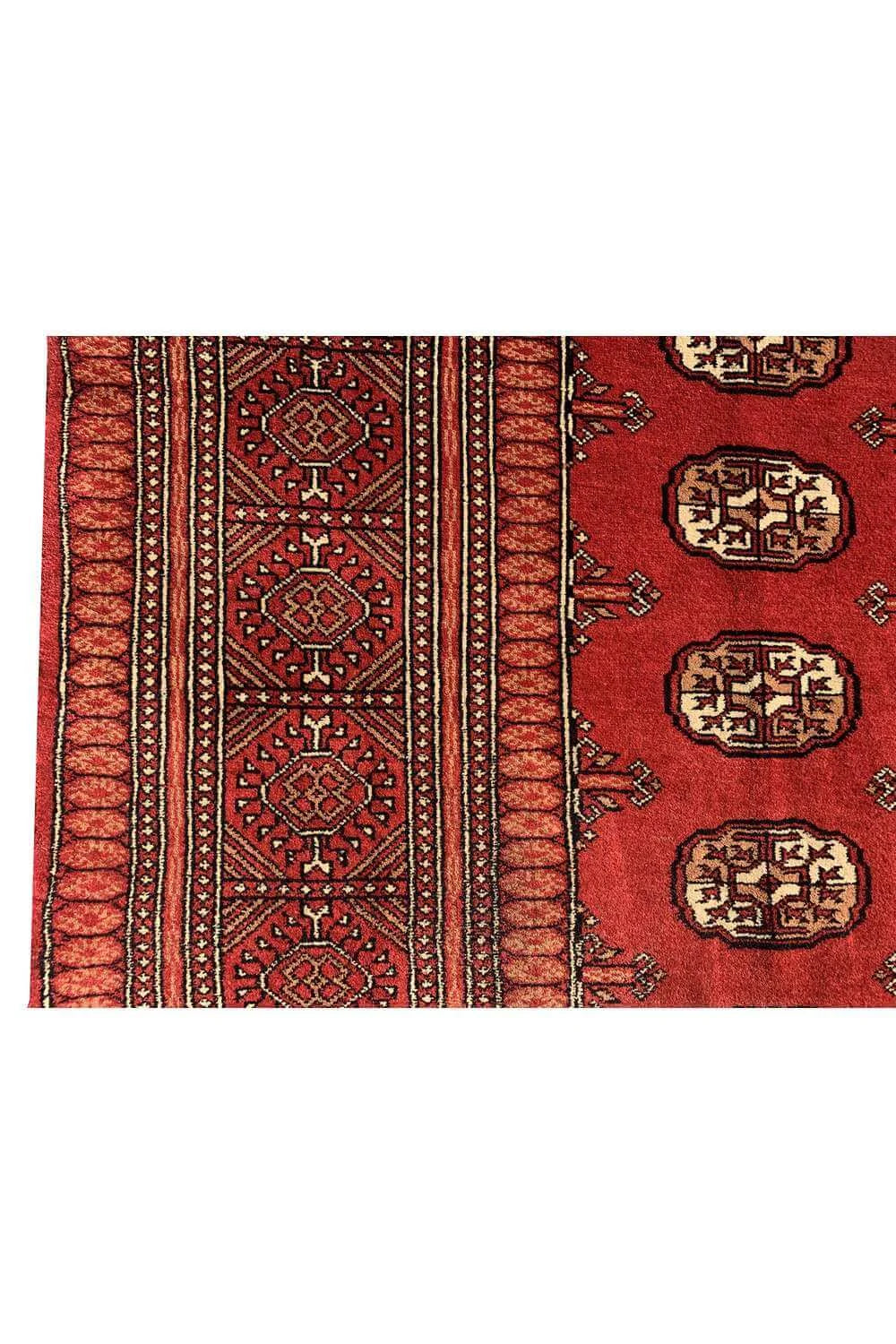 Amazing Hand Knotted Vintage Afghan Turkmen Sara Wool Area Rug 10.7 x 8.2 Ft