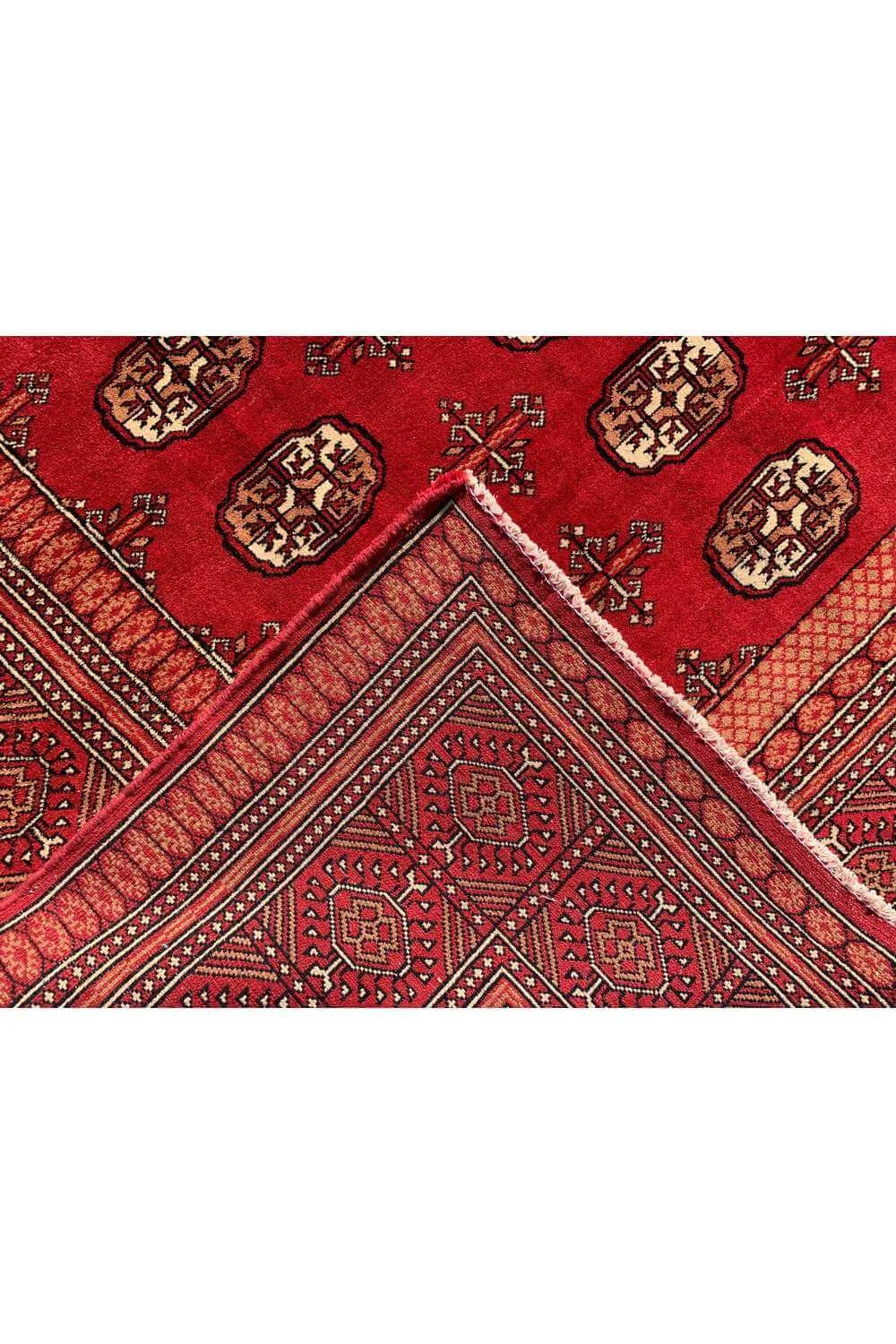 Amazing Hand Knotted Vintage Afghan Turkmen Sara Wool Area Rug 10.7 x 8.2 Ft