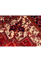 Authentic Hand Knotted Vintage Hareez Wool Area Rug 11.1 x 8.2 Ft