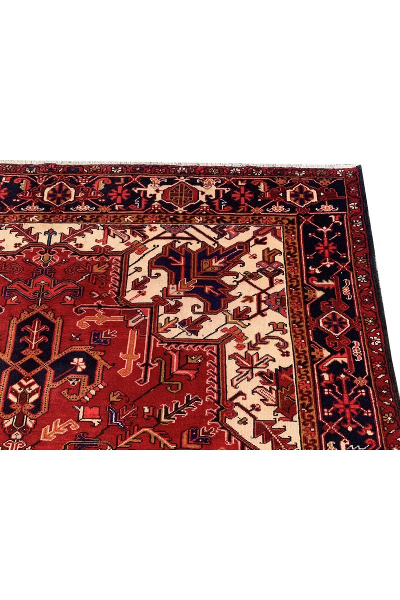 Authentic Hand Knotted Vintage Hareez Wool Area Rug 11.1 x 8.2 Ft