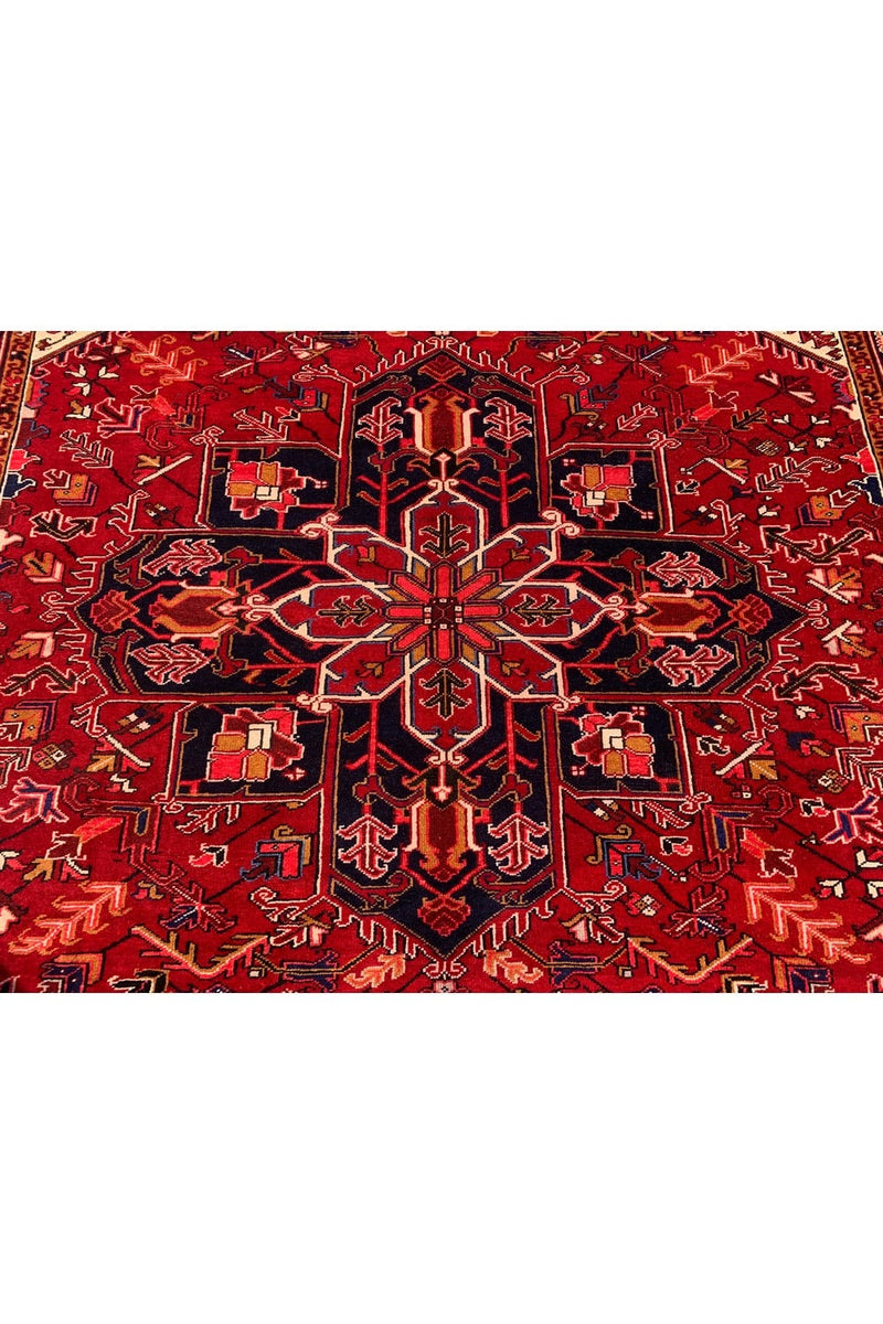 Authentic Hand Knotted Vintage Hareez Wool Area Rug 11.1 x 8.2 Ft
