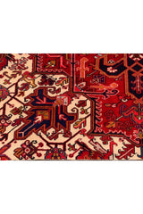 Authentic Hand Knotted Vintage Hareez Wool Area Rug 11.1 x 8.2 Ft