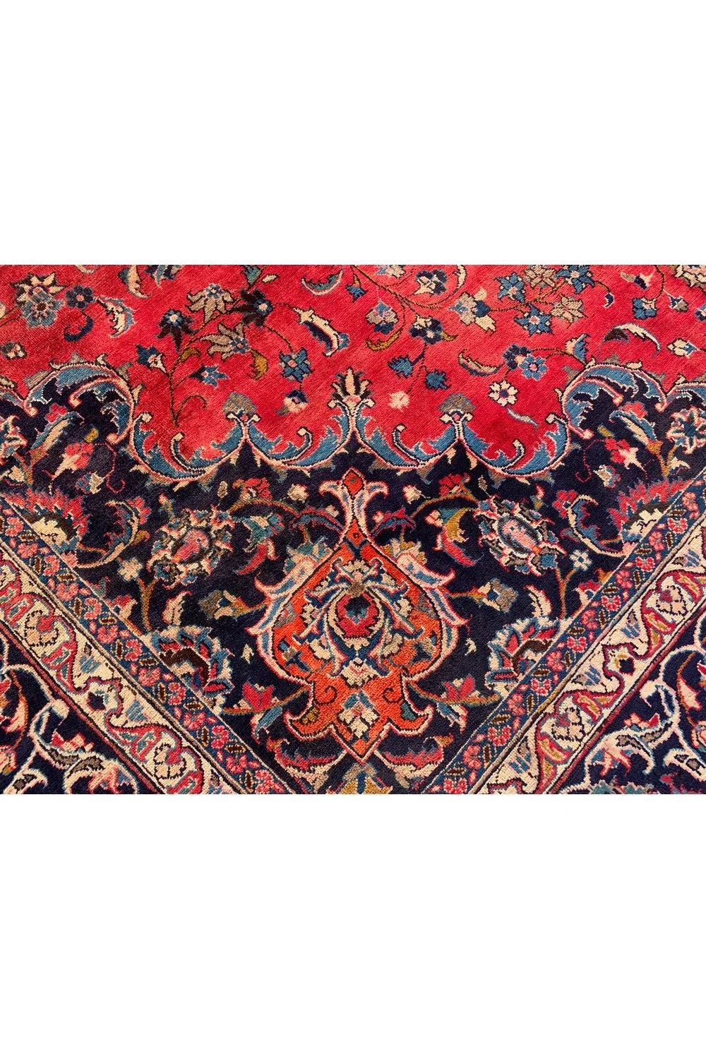 Amazing Hand Knotted Vintage Tribal Qashoun Wool Area Rug 12.11 x 9.8 Ft