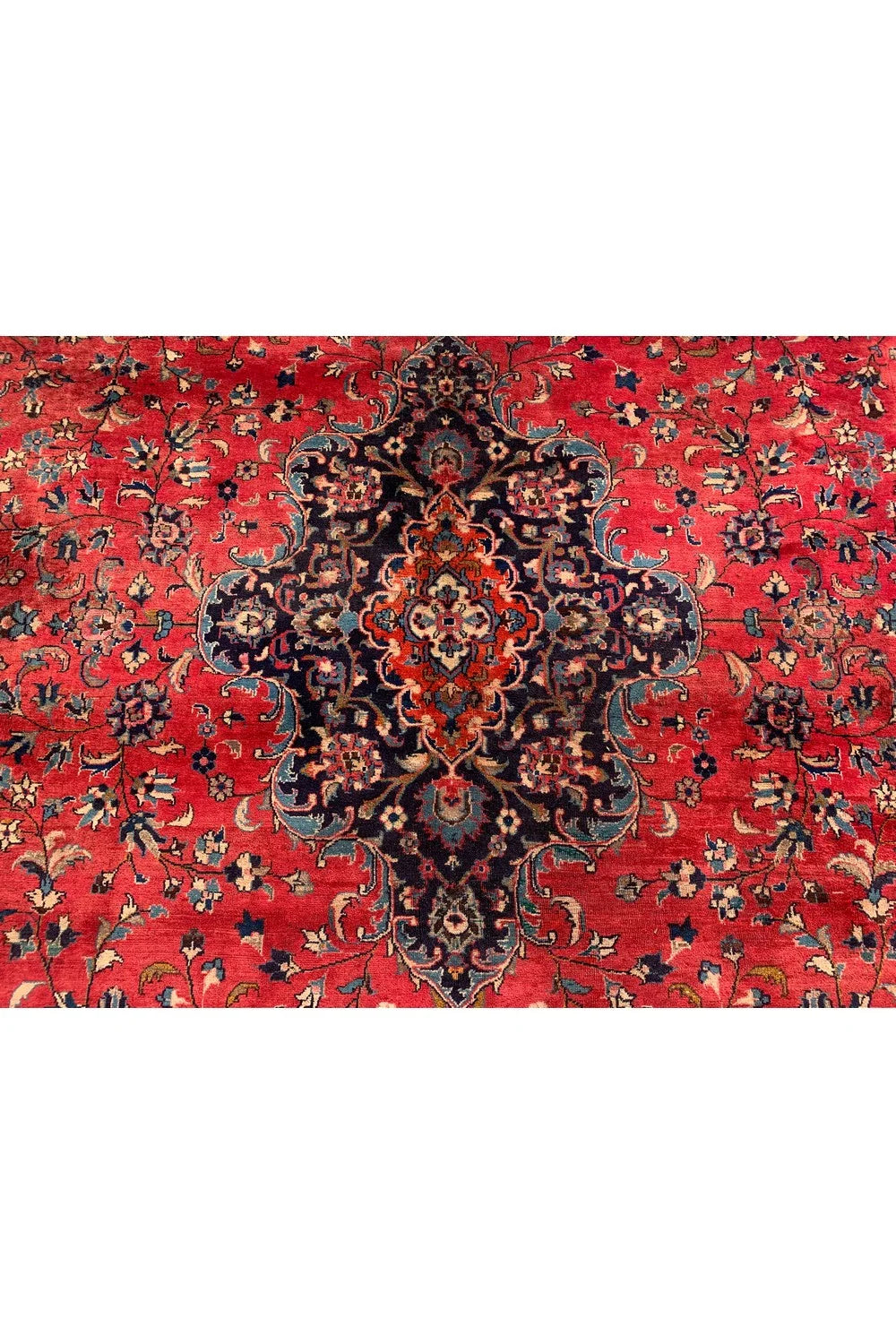 Amazing Hand Knotted Vintage Tribal Qashoun Wool Area Rug 12.11 x 9.8 Ft